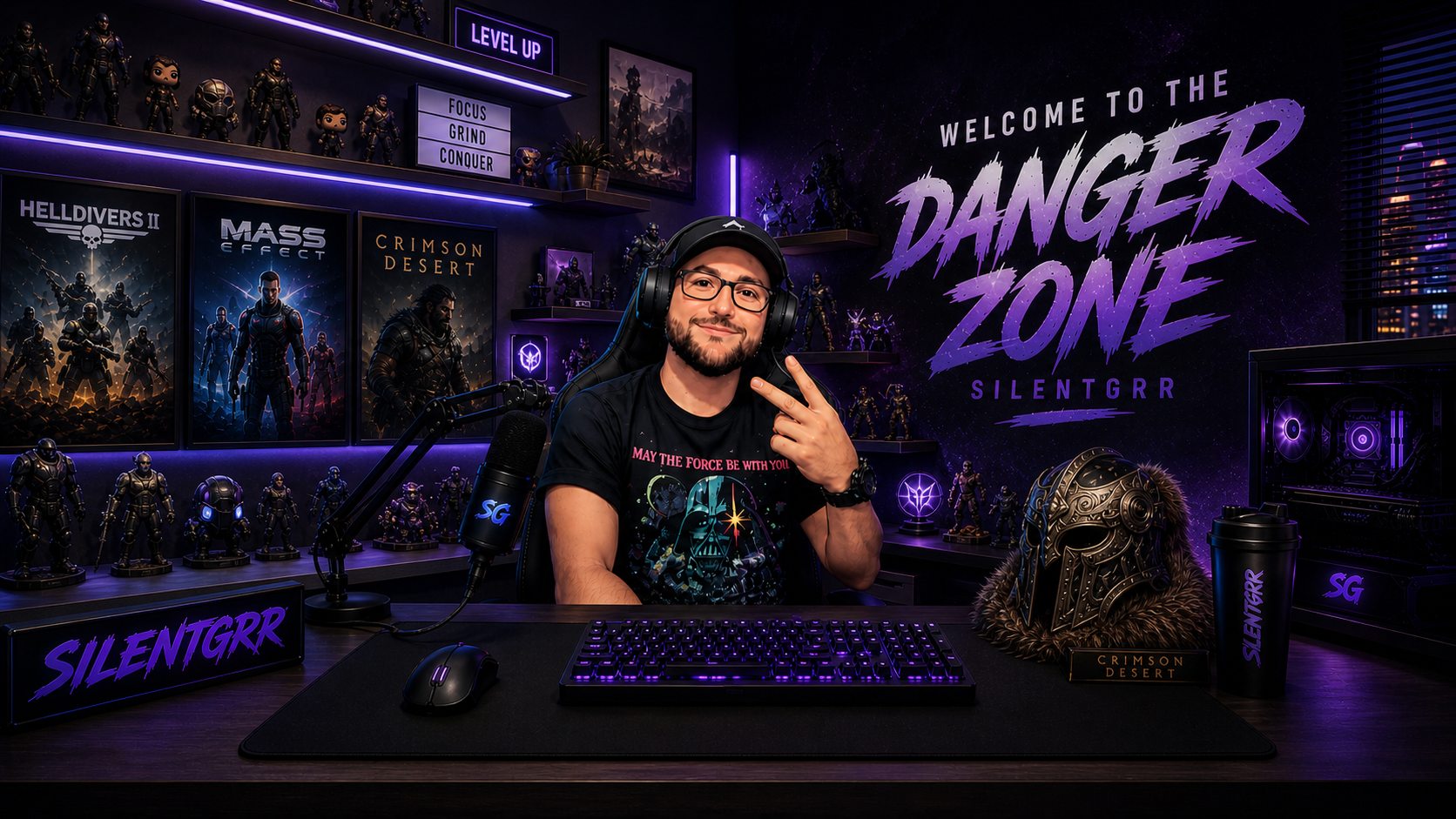 Studio-owned Silentgrr stream room visual sample